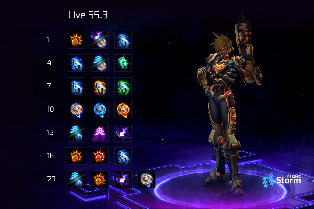 Tracer full Talents, Abilities in Heroes of the Storm