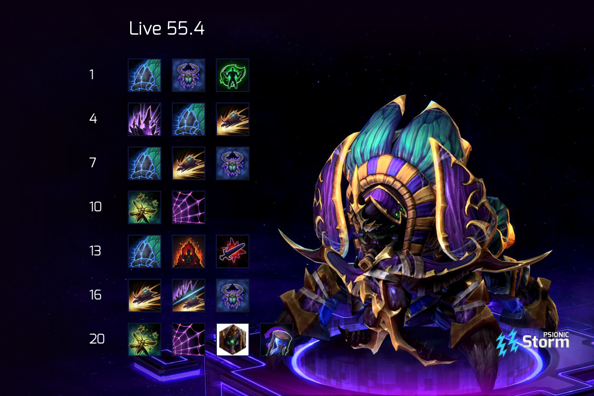 Anub arak Spell Armor Build on Psionic Storm Heroes of the Storm